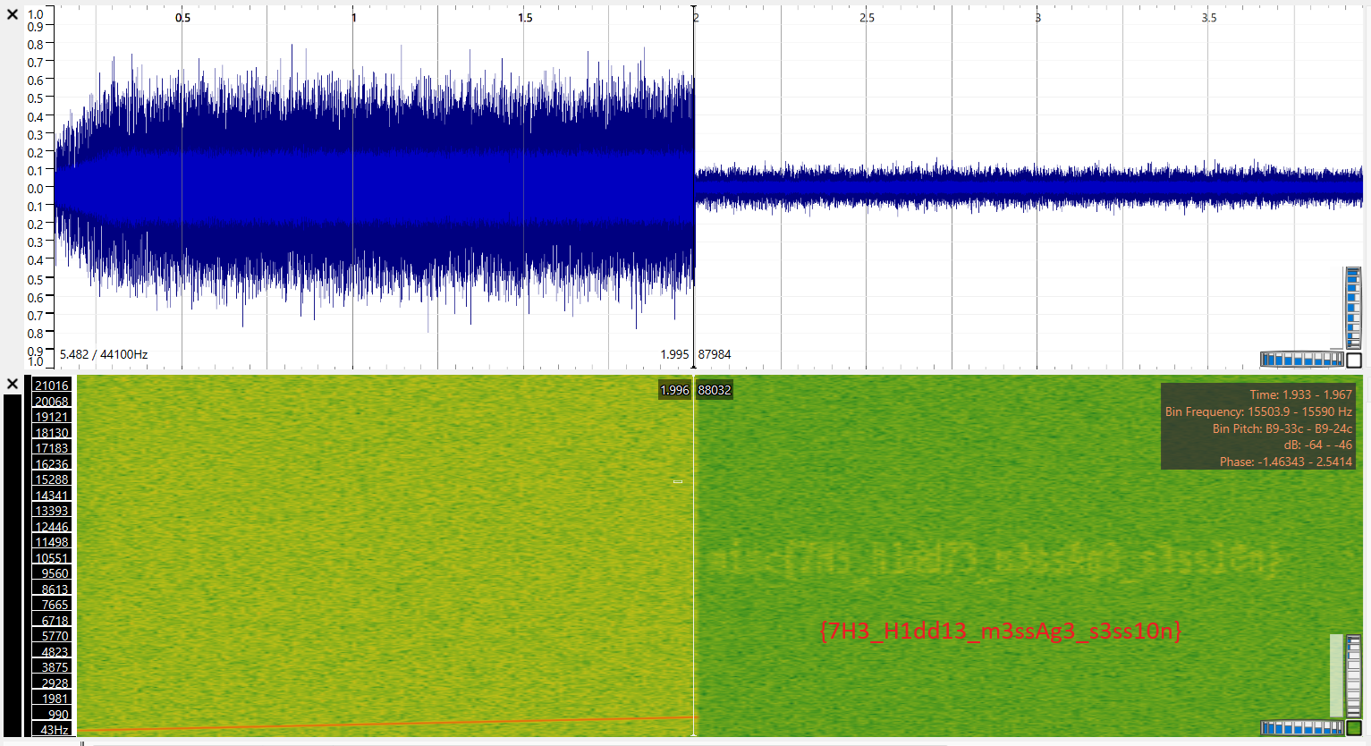 ข้อความที่ซ่อนอยู่ใน spectrogram
