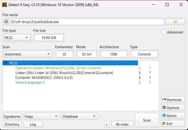 ผลจาก Detect It Easy